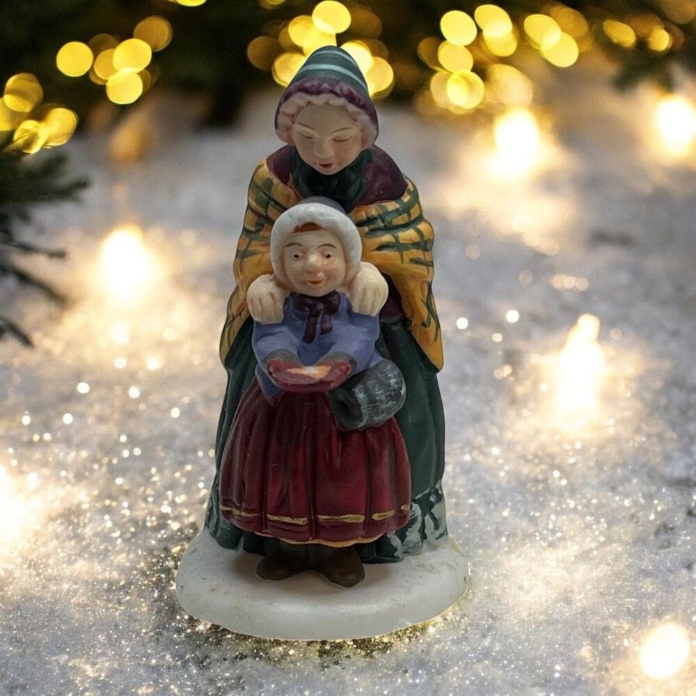 Dept 56 Two Turtle Doves Woman and Daughter Dickens Village Loose Figurine 1995